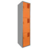 lockers metalicos 3 puertas naranja