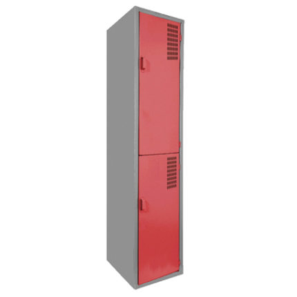 locker metalico 2 puertas rojo