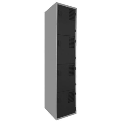 locker metalico 4 puertas negro