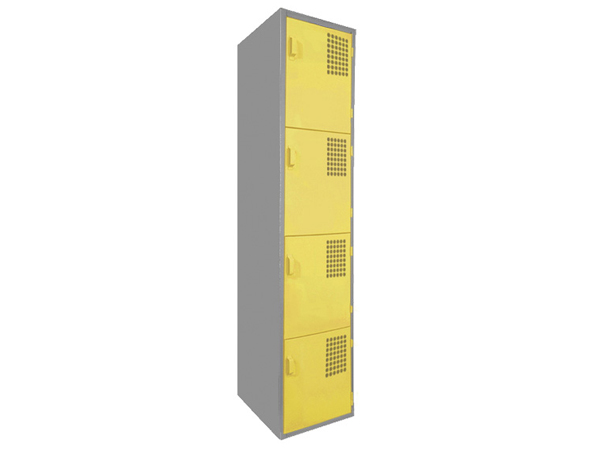 locker metalico 4 puertas amarillo