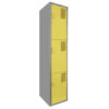 locker metalico 3 puertas amarillo