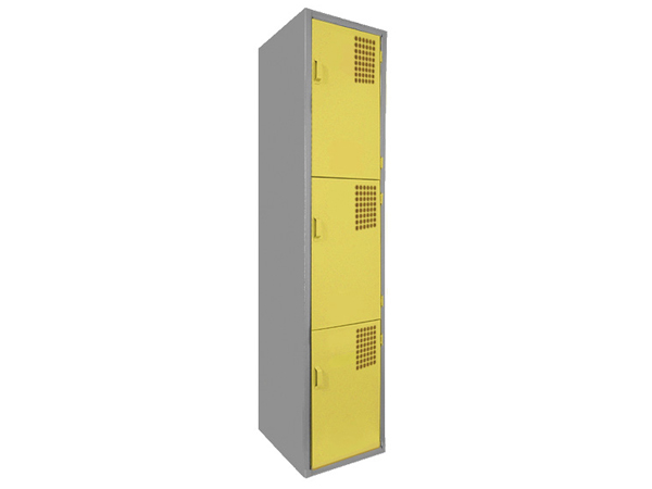 locker metalico 3 puertas amarillo