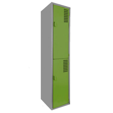 locker metalico 2 puertas verde