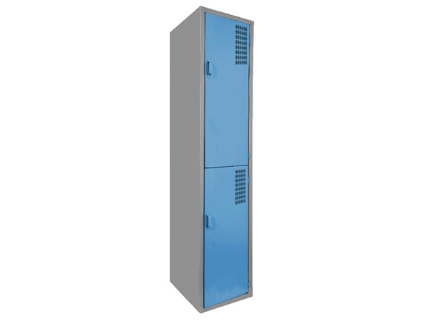 locker metálico 2 puertas azul